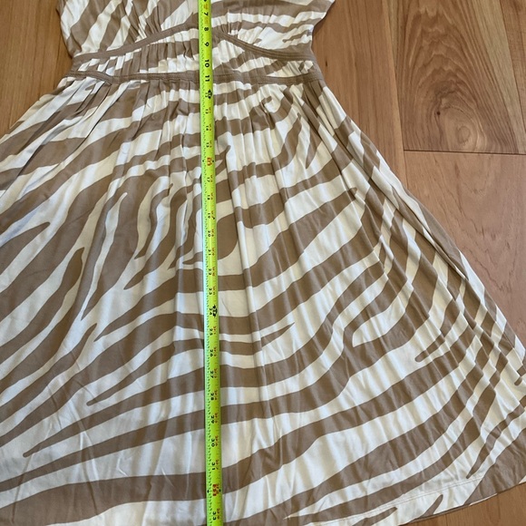 Ann Taylor Loft Tan/Ivory Striped A Line Dress, Size 2 - Picture 10 of 10